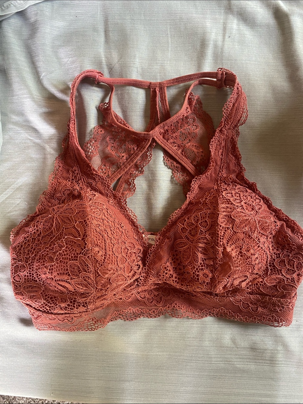 Maurices Dusty Rose Lace Bralette with Racerback